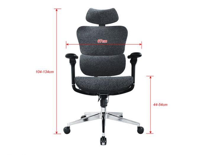 Cadeira de Escritório Ergonómica Premium Equip / Preta