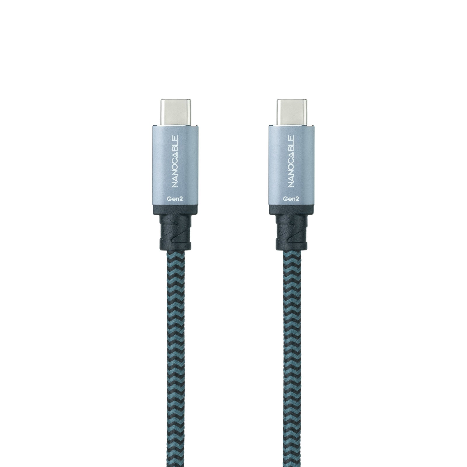 Cabo USB 3.2 Gen2x2 Nanocable 20Gbps 5A/100W 4K/60HZ USB-C M/M 1.5 M Cinzento/Preto