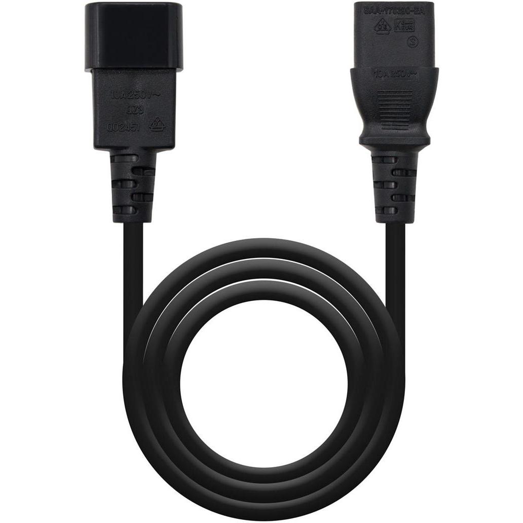 Cabo de Alimentação Nanocable C13/F-C14/M 3M Preto