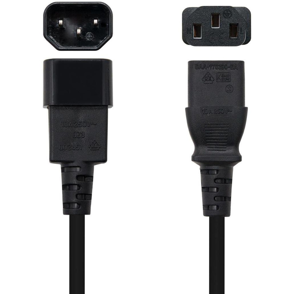Cabo de Alimentação Nanocable C13/F-C14/M 3M Preto