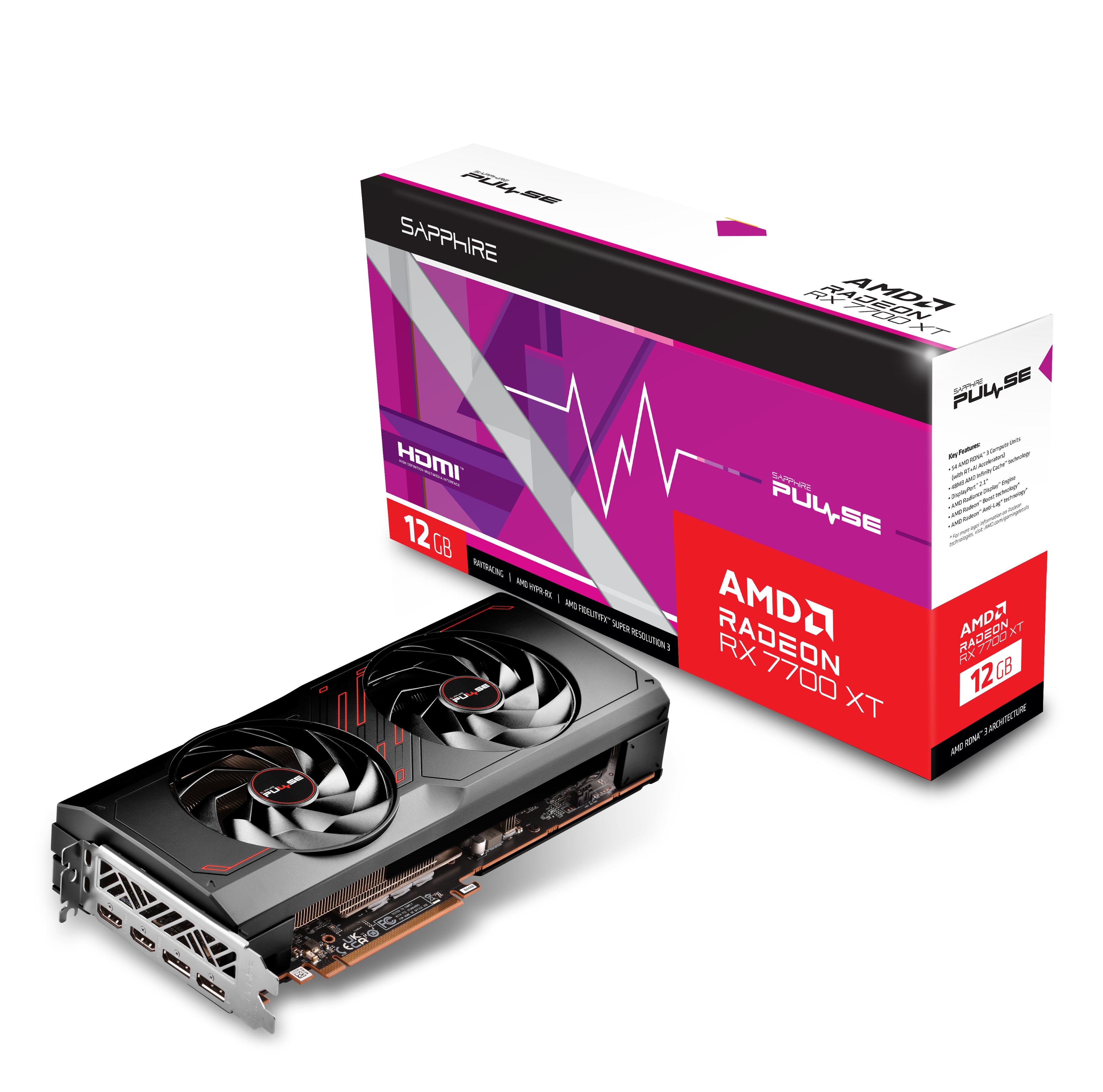 Placa Gráfica Sapphire Radeon RX 7700 XT Pulse 12GB GDDR6