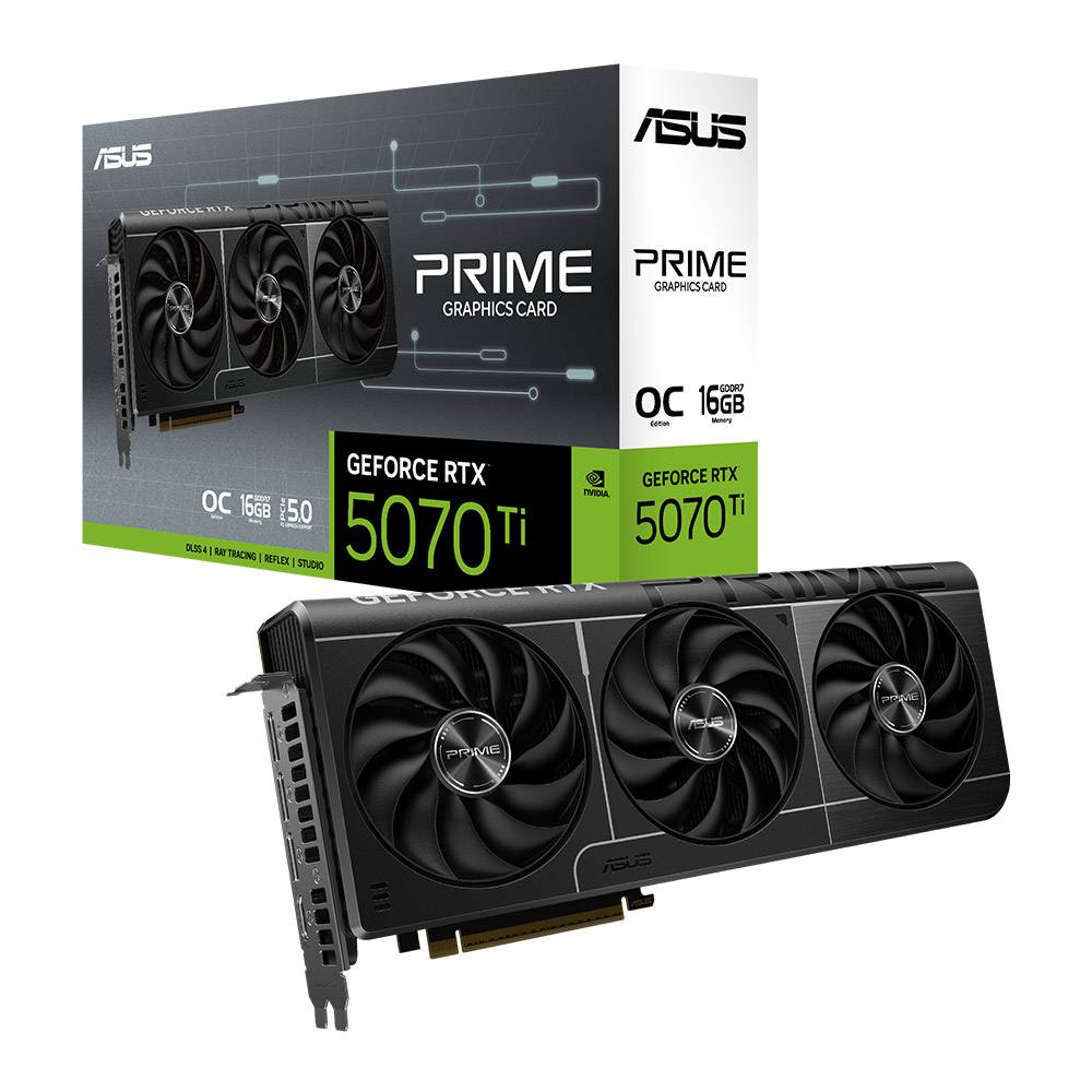 Placa Gráfica Asus NVIDIA GeForce RTX 5070 Ti "Blackwell" Prime OC 16GB GDDR7 DLSS4