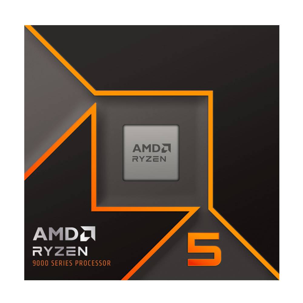 Processador AMD Ryzen 5 9600 "Zen 5" 6-Core 3.8GHz c/ Turbo 5.2GHz 38MB Cache SktAM5