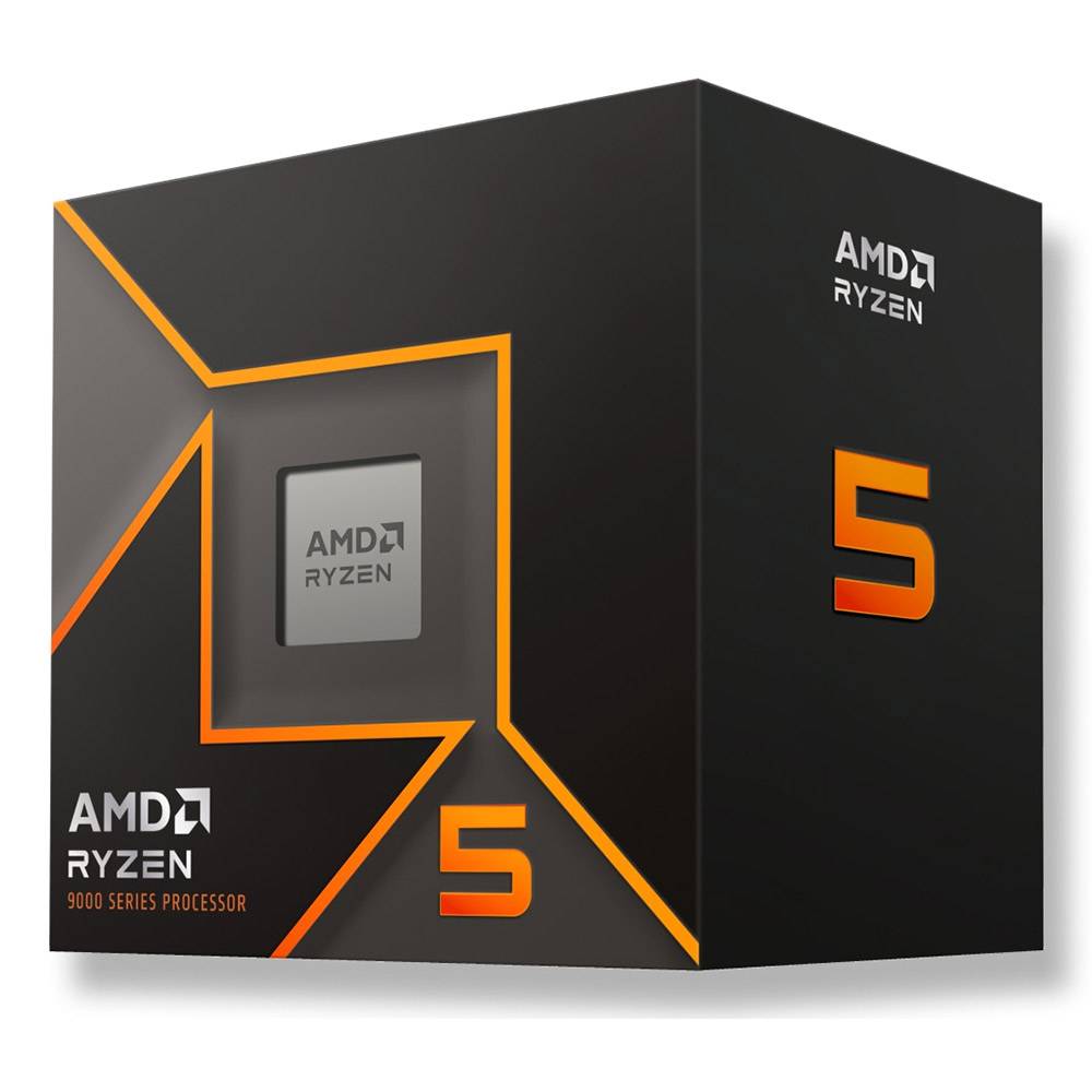 Processador AMD Ryzen 5 9600 "Zen 5" 6-Core 3.8GHz c/ Turbo 5.2GHz 38MB Cache SktAM5