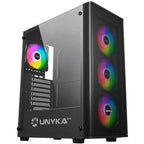 Caixa ATX Unyka Gaming MIR100 ARGB Vidro Temperado Preta