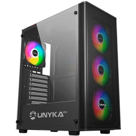 Caixa ATX Unyka Gaming MIR100 ARGB Vidro Temperado Preta