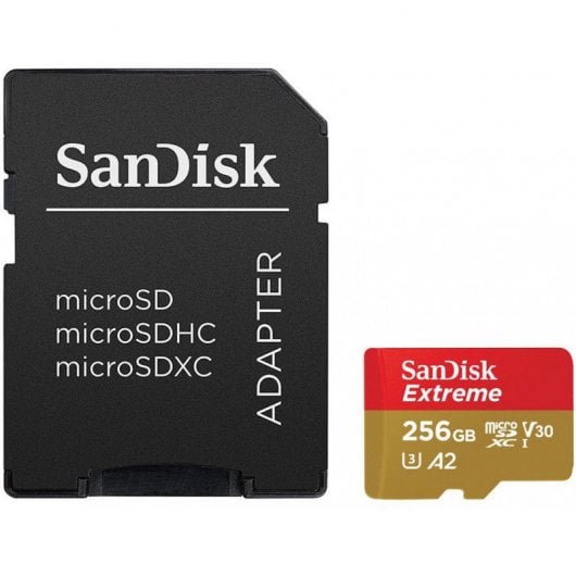 Cartão de Memória microSDXC SanDisk Extreme 512GB (190MB/s) UHS-I, U3, V30, A2 + Adaptador SD