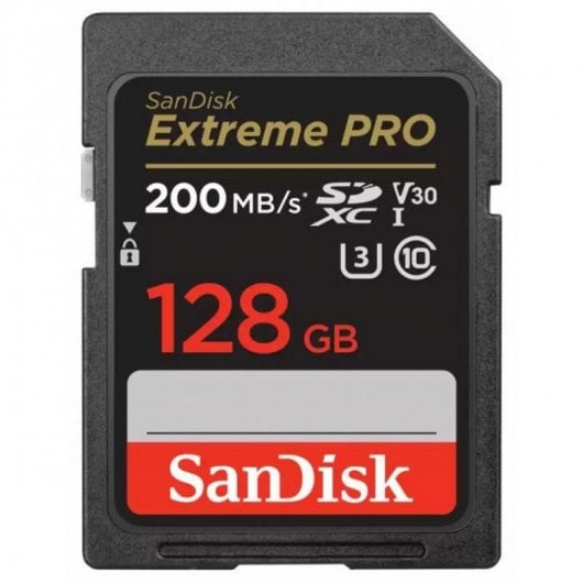 Cartão de Memória SDXC SanDisk Extreme PRO 128GB (200MB/s) UHS-I, U3, V30