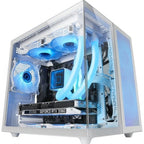 Caixa PC Mars Gaming MC-NOVAM Minitorre Vidro Temperado USB-C Branca