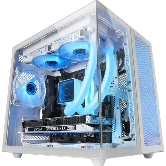 Caixa PC Mars Gaming MC-NOVAM Minitorre Vidro Temperado USB-C Branca