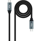 Cabo USB 3.2 Gen2x2 Nanocable 20Gbps 5A/100W 4K@60Hz USB-C M/M 0.5 M Preto