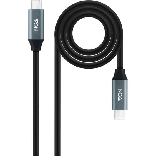 Cabo USB 3.2 Gen2x2 Nanocable 20Gbps 5A/100W 4K@60Hz USB-C M/M 0.5 M Preto