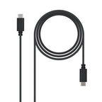 Cabo USB 2.0 3A Nanocable USB-C M/M 2 M Preto