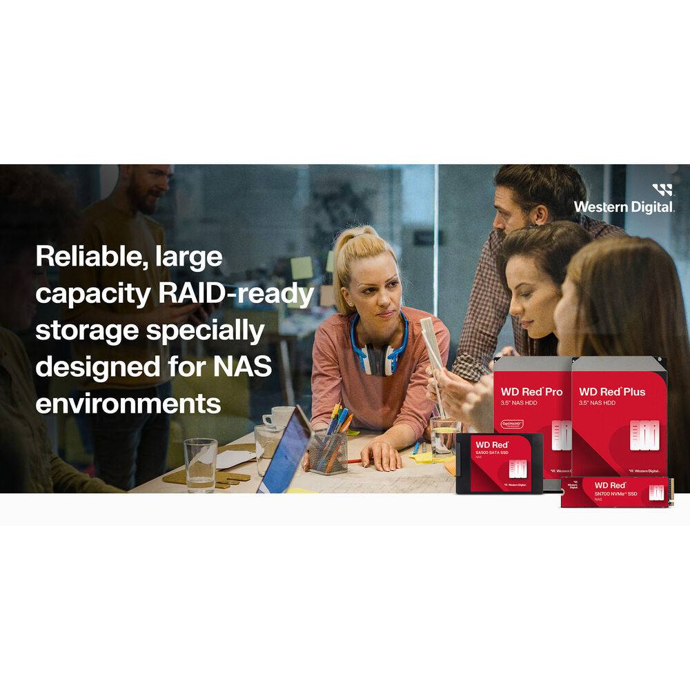 Disco Rígido 3.5" Western Digital WD Red Plus 4TB 5400RPM 256MB Cache 185MB/s SATA 6Gb/s