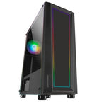 Caixa MARS GAMING MCART ARGB Tempered Glass Preto