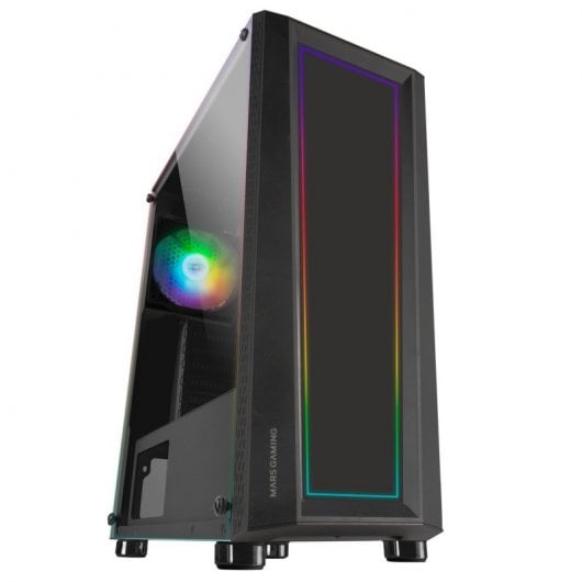 Caixa MARS GAMING MCART ARGB Tempered Glass Preto