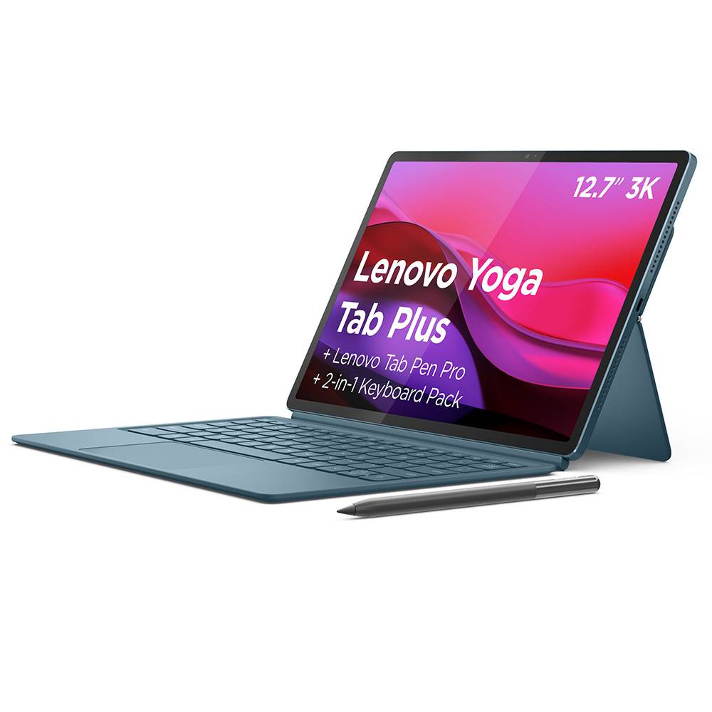 Tablet Lenovo Yoga Tab Plus TB520FU 12.7" 16GB/256GB Wi-Fi Tidal Teal + Teclado Lenovo 2-in-1 Keyboard Pack + Pen Stylus Lenovo Tab
