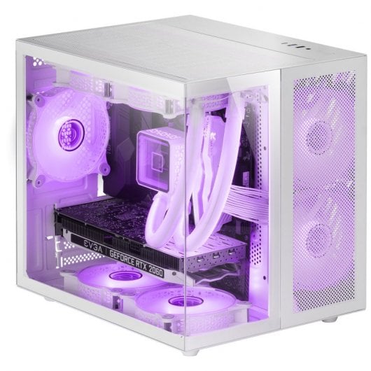 Caixa PC Mars Gaming MC-NOVAM Minitorre Vidro Temperado USB-C Branca