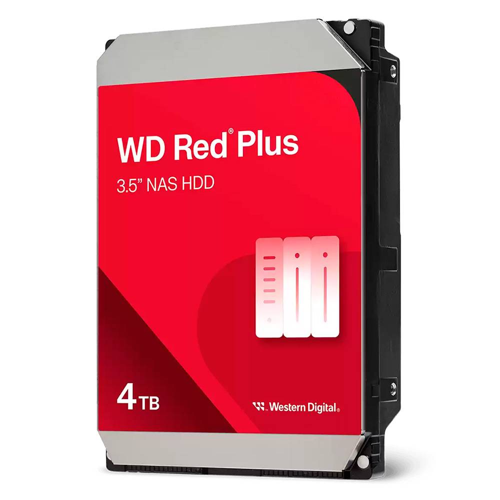 Disco Rígido 3.5" Western Digital WD Red Plus 4TB 5400RPM 256MB Cache 185MB/s SATA 6Gb/s