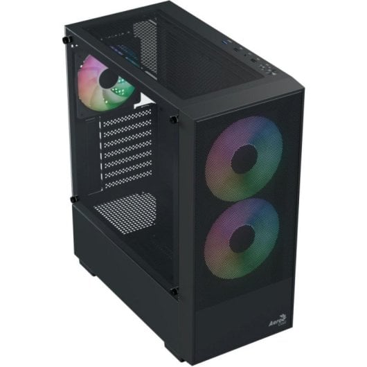 Caixa ATX Aerocool B508A Flow ARGB Vidro Temperado Preto
