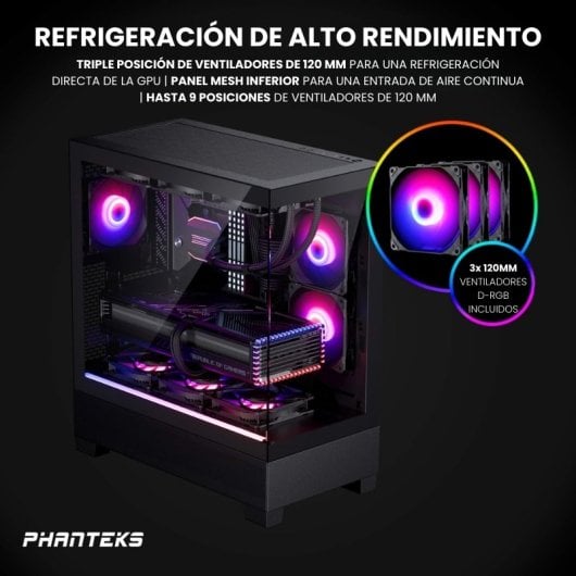 Caixa Extended-ATX Phanteks XT View D-RGB Tempered Glass Preta