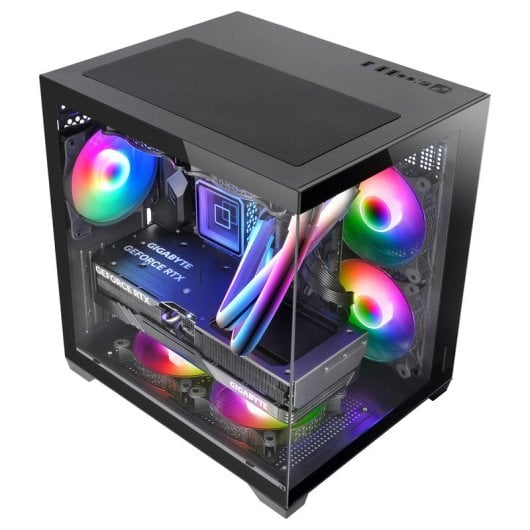 Caixa PC Mars Gaming MC-VIEW Minitorre Vidro Temperado USB 3.0 Preta