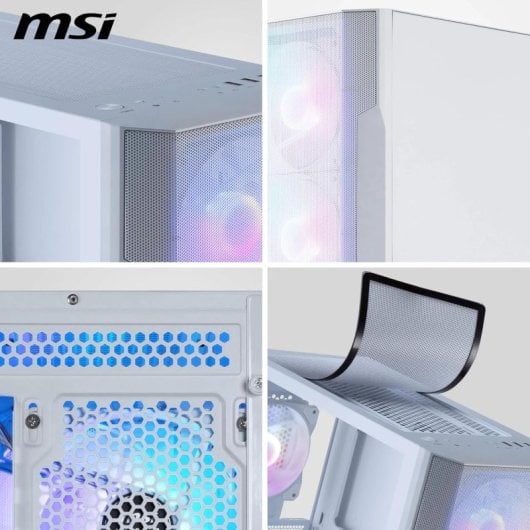 Caixa Micro-ATX MSI MAG Forge M100R ARGB Tempered Glass Branca