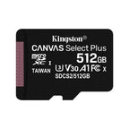 Cartão Memória MicroSD Canvas Select Plus KINGSTON 512Gb
