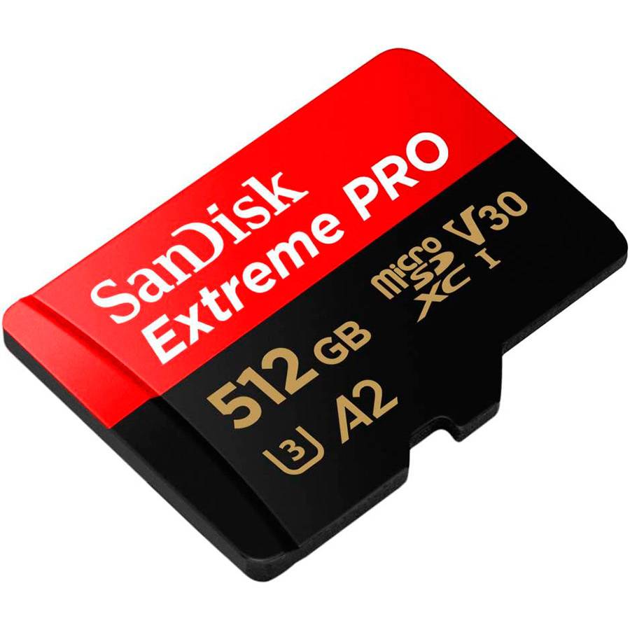 Cartão de Memória microSDXC SanDisk Extreme PRO 512GB (200MB/s) UHS-I, U3, V30, A2 + Adaptador SD