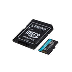 Cartão de Memória microSDXC Kingston Canvas Go! Plus Gen4 128GB (200MB/s) UHS-I, U3, V30, A2 + Adaptador SD