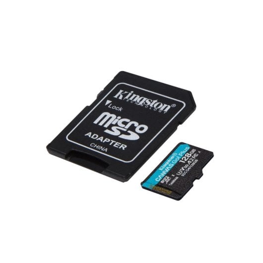 Cartão de Memória microSDXC Kingston Canvas Go! Plus Gen4 128GB (200MB/s) UHS-I, U3, V30, A2 + Adaptador SD