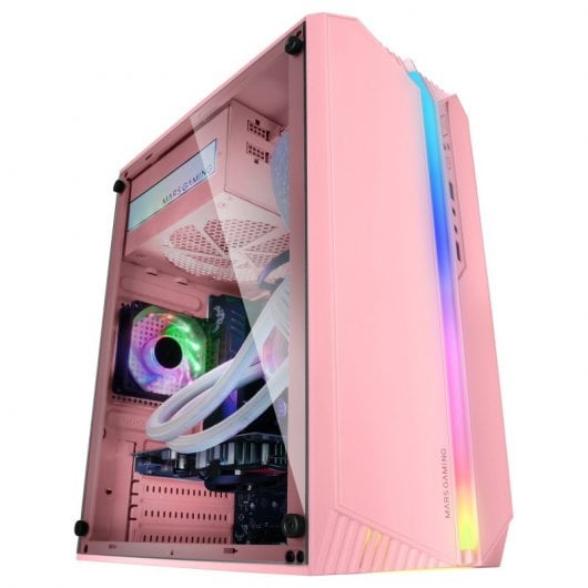 Caixa Micro-ATX Mars Gaming MC-S1 Compact ARGB Window Rosa