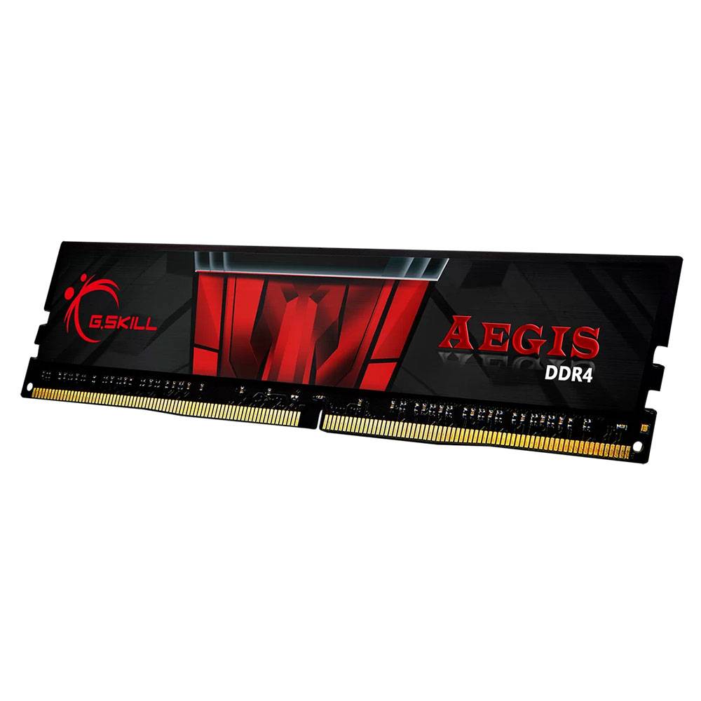 Memória RAM UDIMM G.SKILL Aegis 16GB (2x8GB) DDR4-3200MHz (Intel XMP) CL16 (16-18-18-38) 1.35V Preta