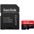 Cartão de Memória microSDXC SanDisk Extreme PRO 512GB (200MB/s) UHS-I, U3, V30, A2 + Adaptador SD