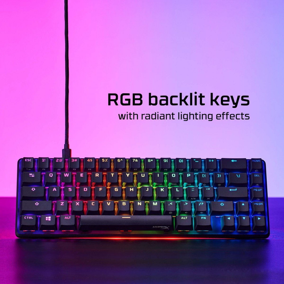 Teclado Mecânico HyperX Alloy Origins 65 Gaming HX Red (Layout US) - HKBO1T-RD-US/N