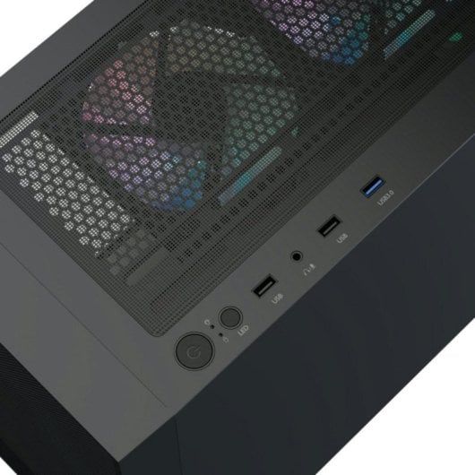 Caixa ATX Aerocool B508A Flow ARGB Vidro Temperado Preto