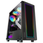 Caixa MARS GAMING MCART ARGB Tempered Glass Preto