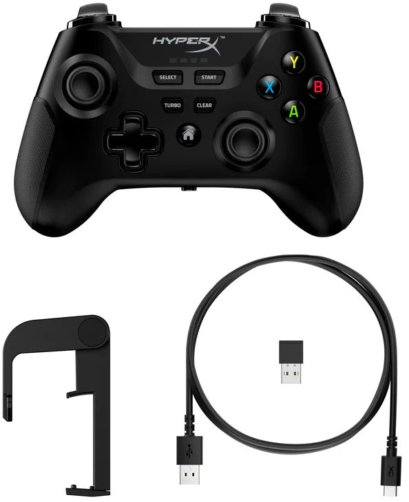 Gamepad HyperX Clutch Gaming Wireless Preto c/ Suporte P/Mobile