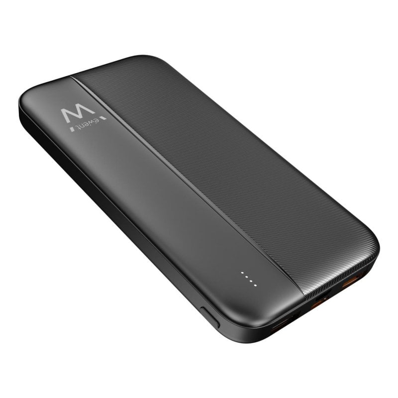 Powerbank Ewent EW1161 10000mAh Thin PD 22.5W Fast Charging - Preta