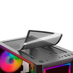 Caixa MARS GAMING MCART ARGB Tempered Glass Preto