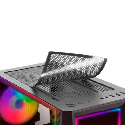 Caixa MARS GAMING MCART ARGB Tempered Glass Preto
