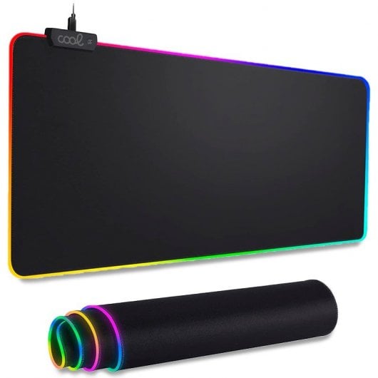 Cool Tapete Gaming XL RGB Preto