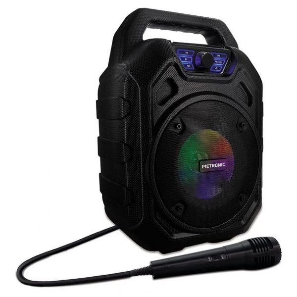 Coluna Portátil METRONIC SONO MINI HIGH POWER BLUETOOTH + MICROFONE