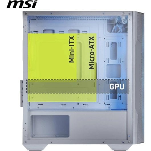 Caixa Micro-ATX MSI MAG Forge M100R ARGB Tempered Glass Branca