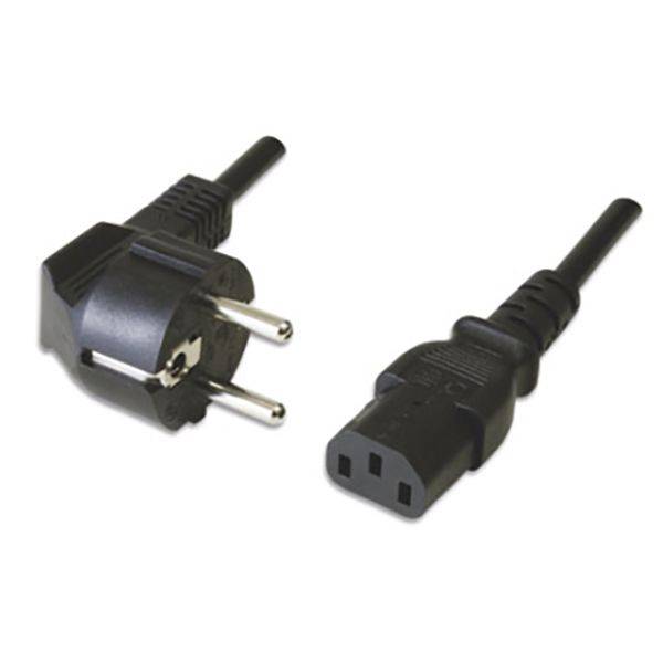 Cabo de Alimentação Ewent EC1902 Shuko Plug > IEC, Angled 90°, 5m Preto