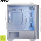 Caixa Micro-ATX MSI MAG Forge M100R ARGB Tempered Glass Branca