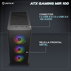 Caixa ATX Unyka Gaming MIR100 ARGB Vidro Temperado Preta