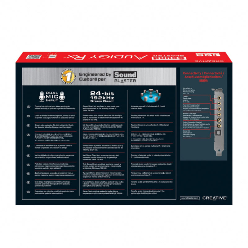Placa de Som Creative Sound Blaster Audigy RX PCIe