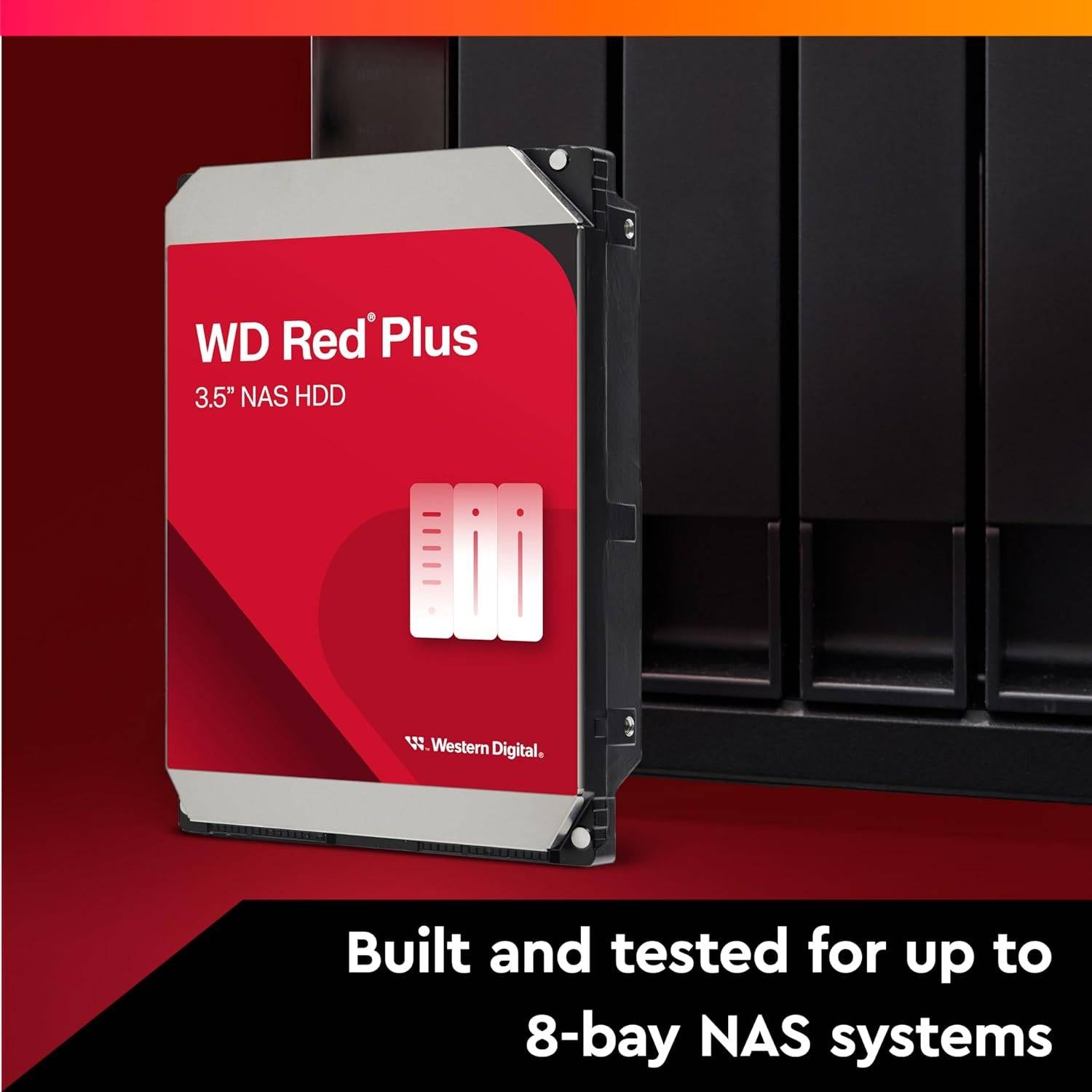 Disco Rígido 3.5" Western Digital WD Red Plus 4TB 5400RPM 256MB Cache 185MB/s SATA 6Gb/s