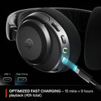 Headset Steelseries Arctis Nova 3P Wireless Multi-Platform Gaming 2.4GHz/Bluetooth for Playstation/PC/Switch/Mobile Preto